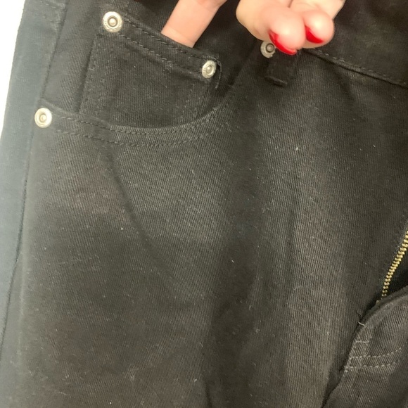 NWT BooHoo high rise, wide leg black jeans, size 6 Grunge Goth Whimsigoth - Picture 7 of 14